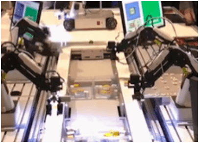 Ramię robota na linii montażowej Ramię robota na linii montażowej