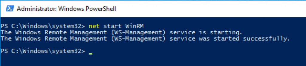 net start WinRM