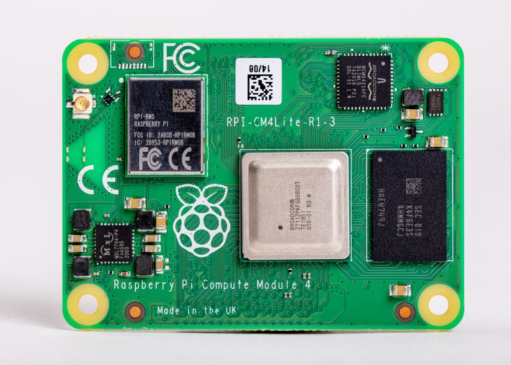 CM4 Compute Module 4 widok na płytkę z góry